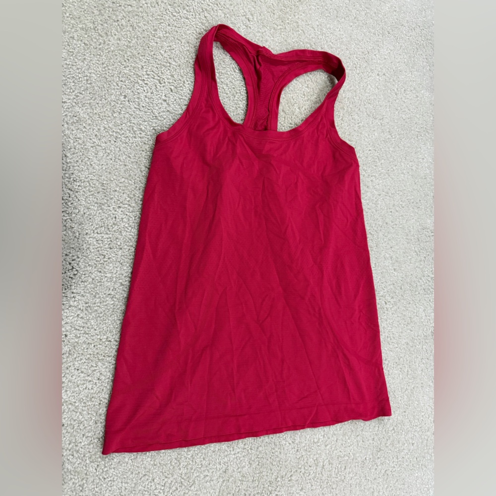 Lululemon Women's hot pink/red race back tank